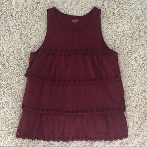 LOFT maroon tank top